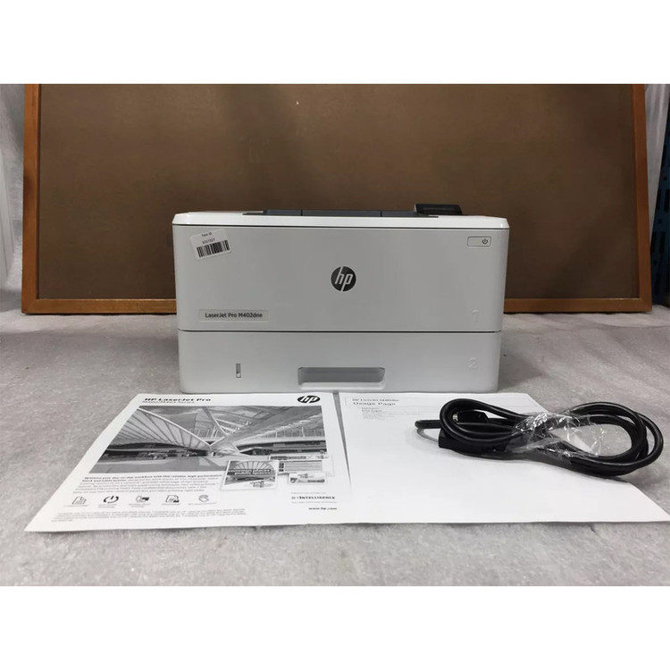 پرینتر اچ پی تک رنگ تک کاره با چاپ لیزری مدل LaserJet Pro M402dne، سایز چاپ A4، دارای فناوری خاموششدن خودکار، قابلیت چاپ دو رو، سرعت زیاد چاپ