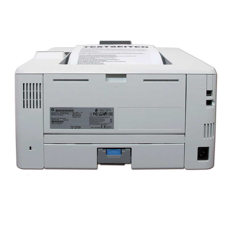 پرینتر اچ پی تک رنگ تک کاره با چاپ لیزری مدل LaserJet Pro M402dne، سایز چاپ A4، دارای فناوری خاموششدن خودکار، قابلیت چاپ دو رو، سرعت زیاد چاپ