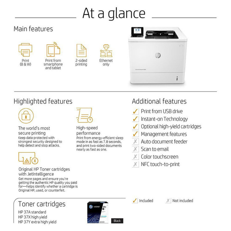 پرینتر لیزری اچ پی مدل LaserJet Enterprise M608dn